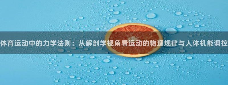 意昂：体育运动中的力学法则：从解剖学视角看运动的物理规律与人体机能调控