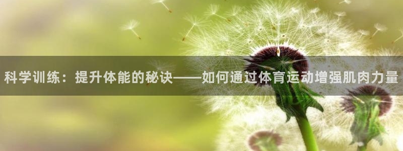 意昂33平台注册：科学训练：提升体能的秘诀——如何通过体育运动增强肌肉力量